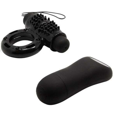 Anello vibrante nero con telecomando Baile for Him, 20 funzioni